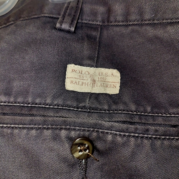 Polo Ralph Lauren Mens Dark Gray Cuffed Pants Size 34×30 - Picture 3 of 9